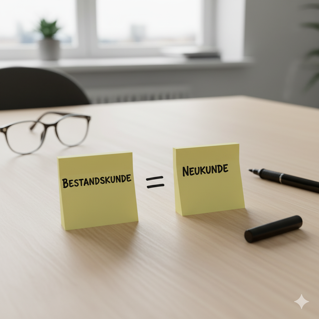 Symbolbild zum Thema Neukundenbonus für Bestandskunden, das beide miteinander gleichsetzt.